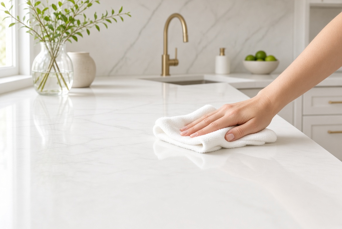 Clean quartz surface