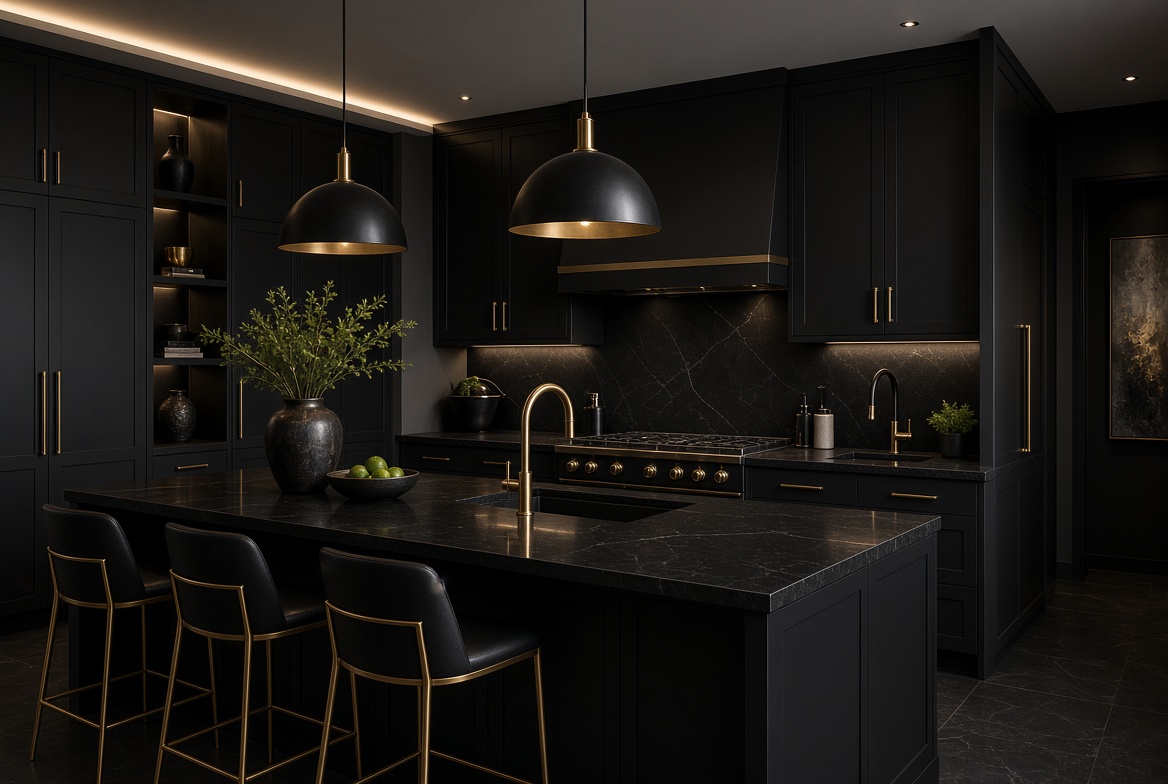 Dark luxury kitchen