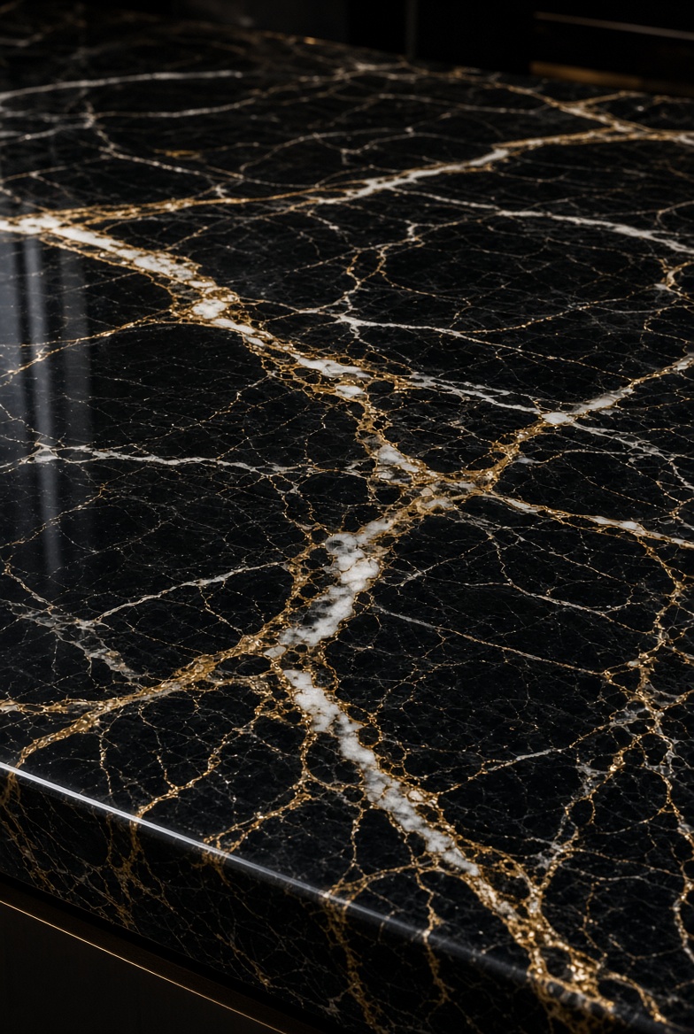 Dramatic dark quartz